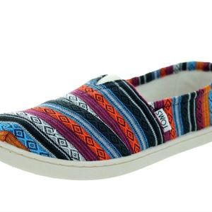 Toms Classic  Blue Woven Textile Shoes  NIB Size 8*